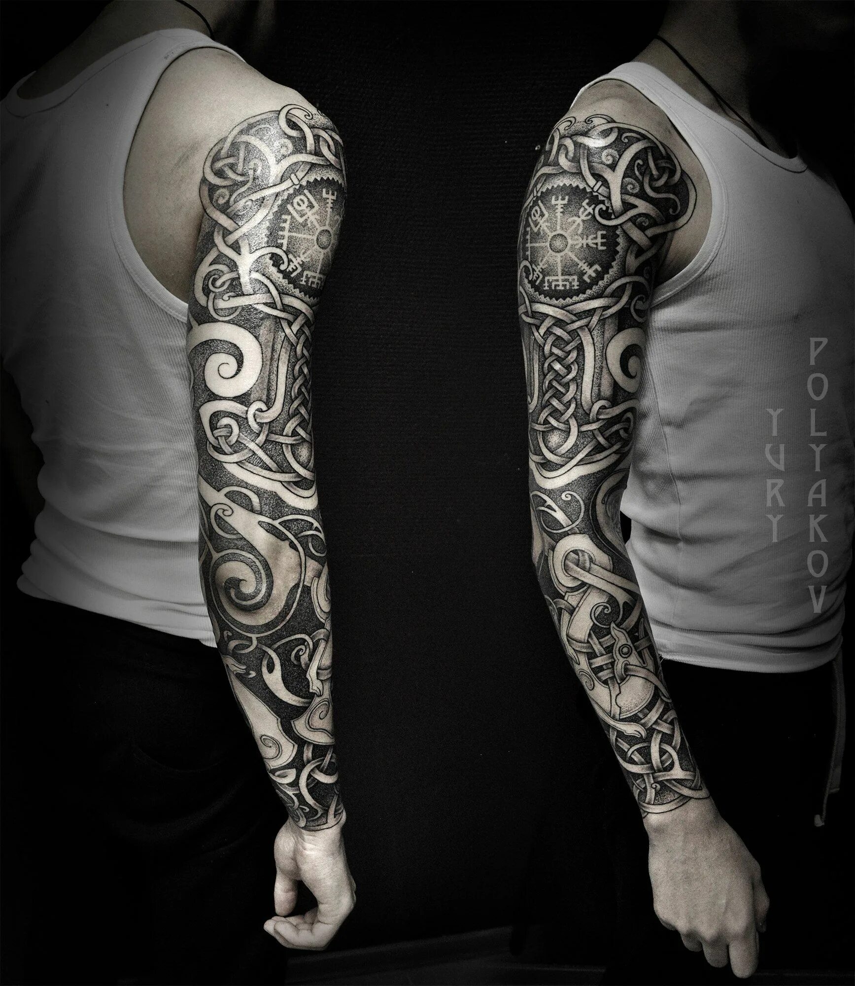 Тату в стиле викингов. Рукав в скандинавском стиле. Скандинавские тату рукав. Рукав в скандинавском стиле. Нео нордик тату.