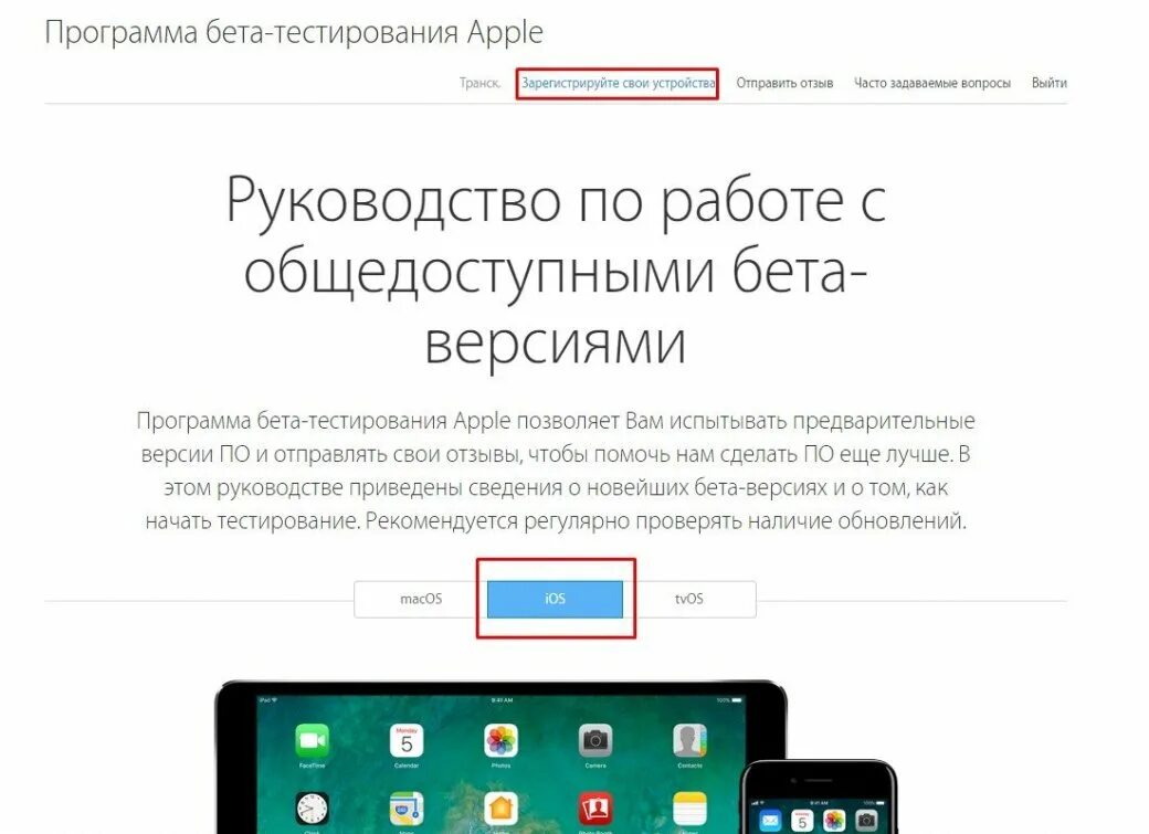 Тестирование иос