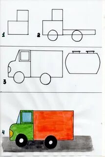 Рисование машина старшая группа