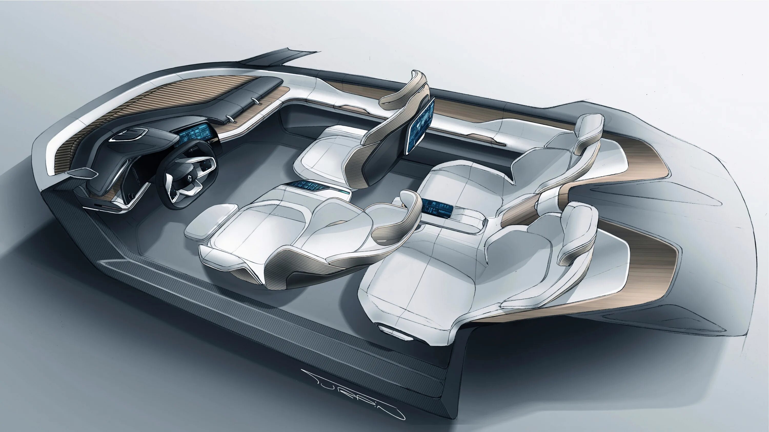 Systems concept. Renault Symbioz Concept. Renault Concept 2023 Interior. Интерьер автомобиля в 3d. Салон автомобиля будущего.