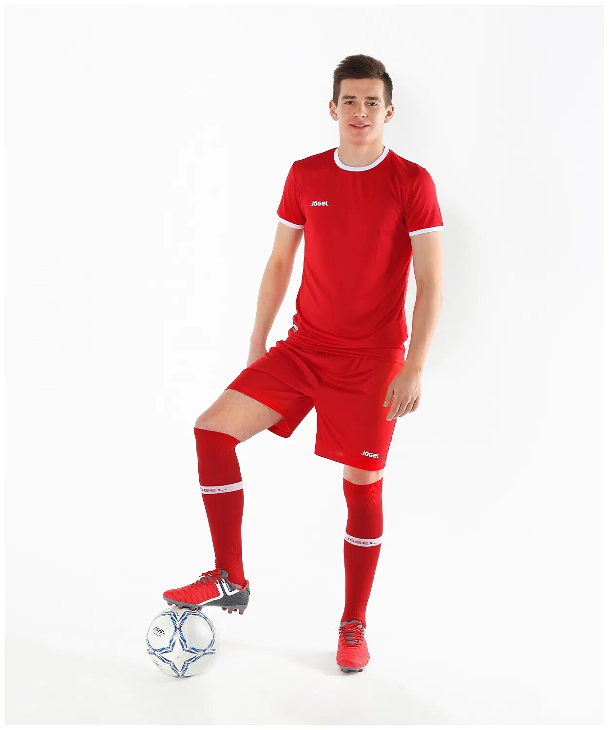 Jogel форма сборной россии купить. Jögel футбольная форма. Футбольные шорты. Красная футбольная форма. Красно белая форма футбольная.