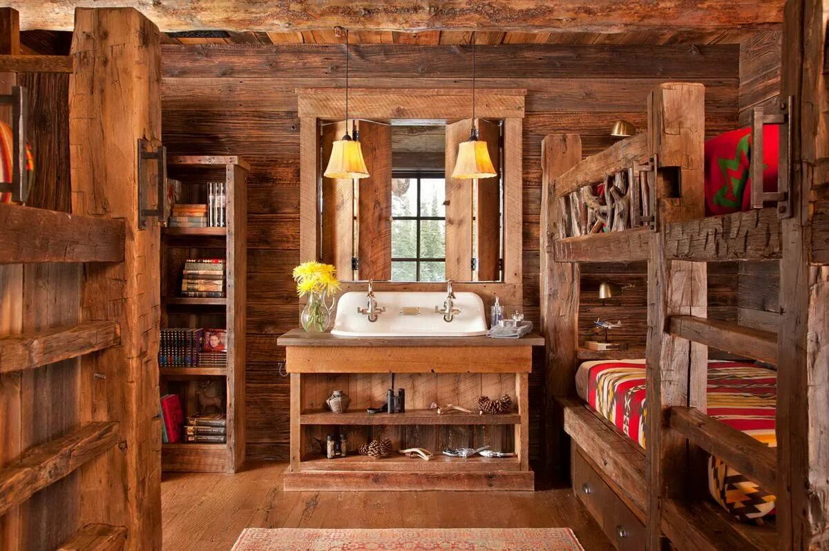 Деревенская комната. Американский стиль Кэбин. Лог Кэбин интерьеры. Комната в деревенском доме. Комната в деревянном стиле.