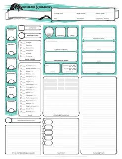Character sheet
