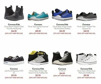Converse размерная сетка