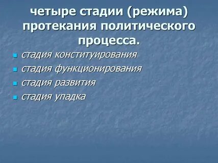 Политические стадии
