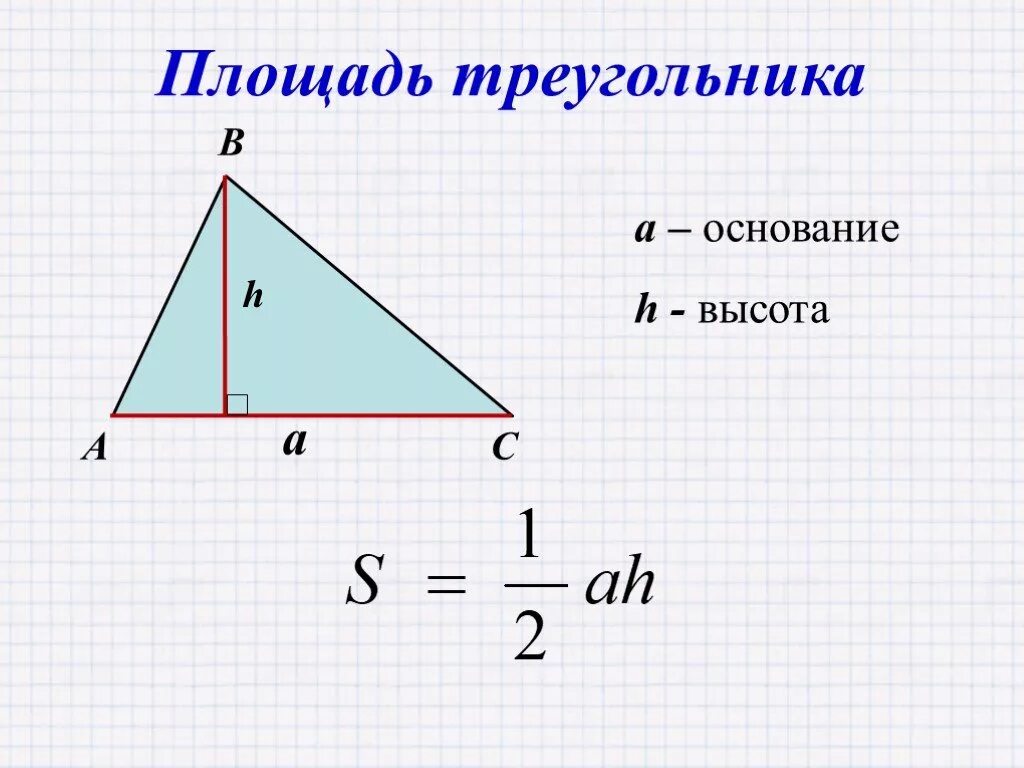 Найти площадь треугольника по высоте и стороне