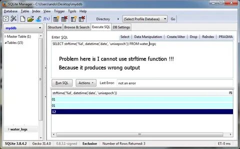 Sqlite3 select