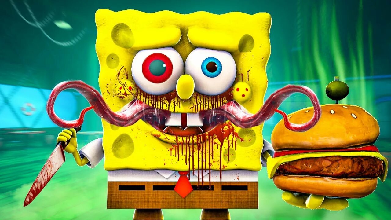 Spongebob horror. Спанч Боб хоррор игра. Спанч Боб демон.