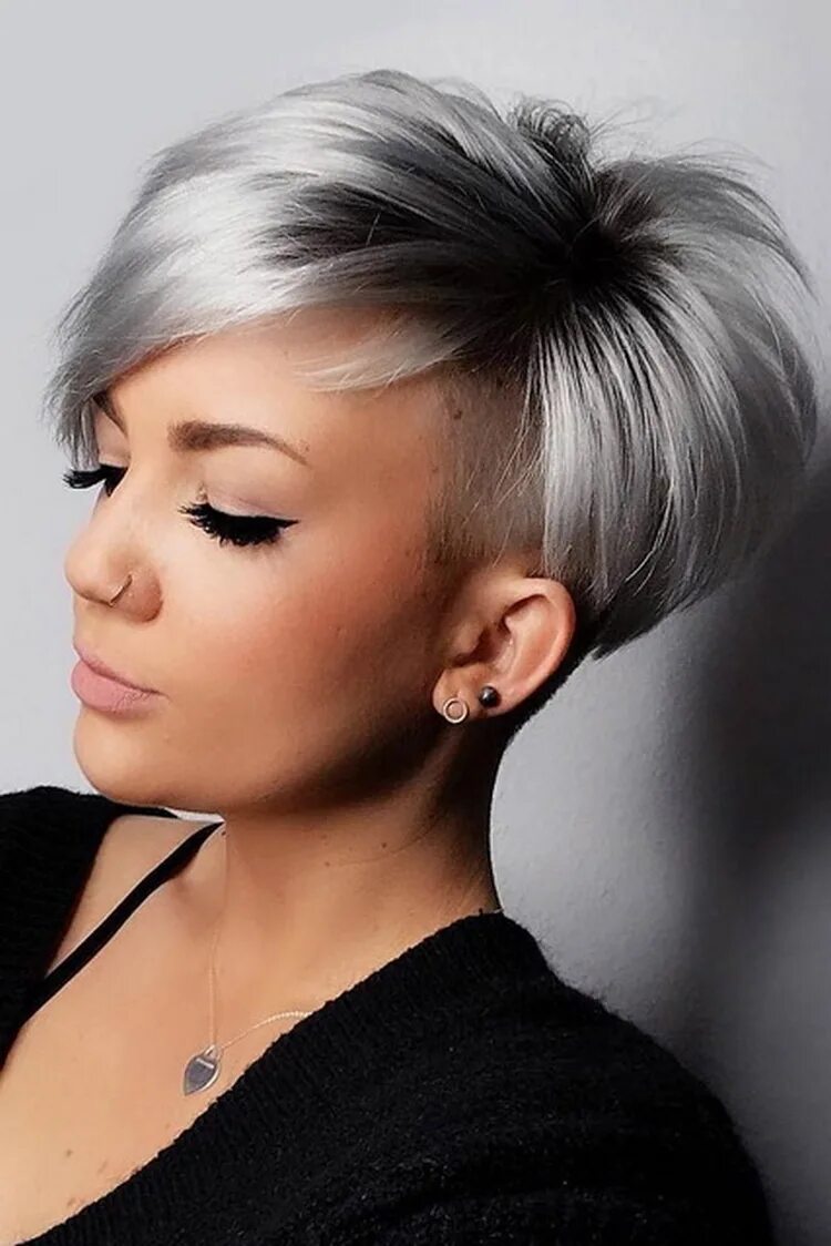 Женские стрижки короткие с выбритыми висками фото. Стрижка “pixie” (пикси). Пикси андеркат. Каре пикси боб. Женские стрижки короткие с выбритыми висками фото.