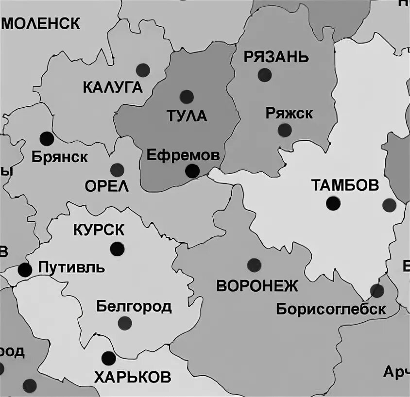 Карта черноземья по областям с городами. Карта черноземья. черноземье карта областей.