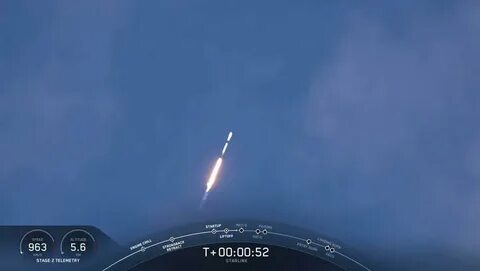 Пролет спутников starlink