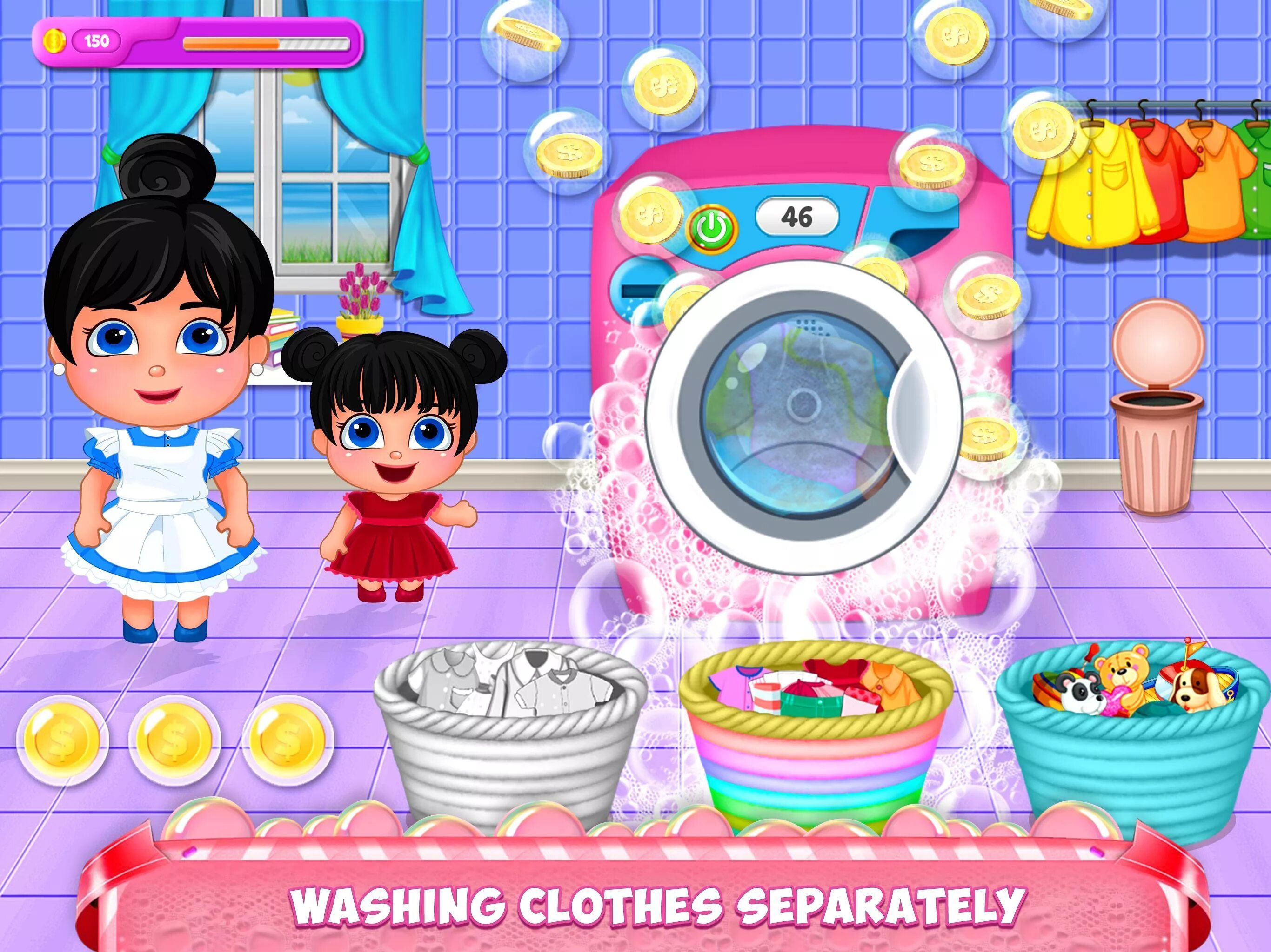 Laundry Day приложение Скриншоты. Помогите маме со стиркой игра. Игры уход за малышами. Laundry girl game. Washing game