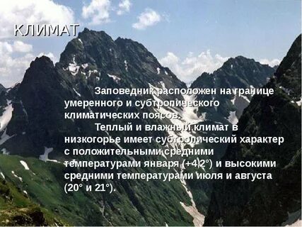 Кавказские горы субтропические