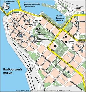 Выборг карта города с достопримечательностями