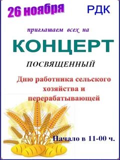 Концерт ко дню сельского работника