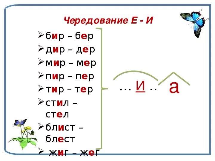 Мер мир чередование. Дер Дир чередование. Чередование гласных мер мир. Корни бер бир примеры. Замер чередование