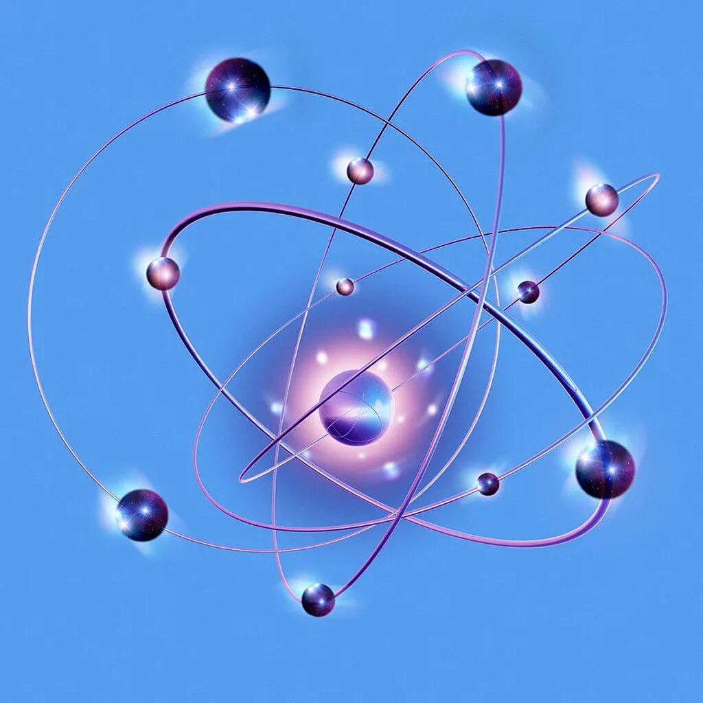 Атомы. Изображение атома. Электроны в атоме. Атом физика. Связанная система элементарных частиц содержит 36 электронов