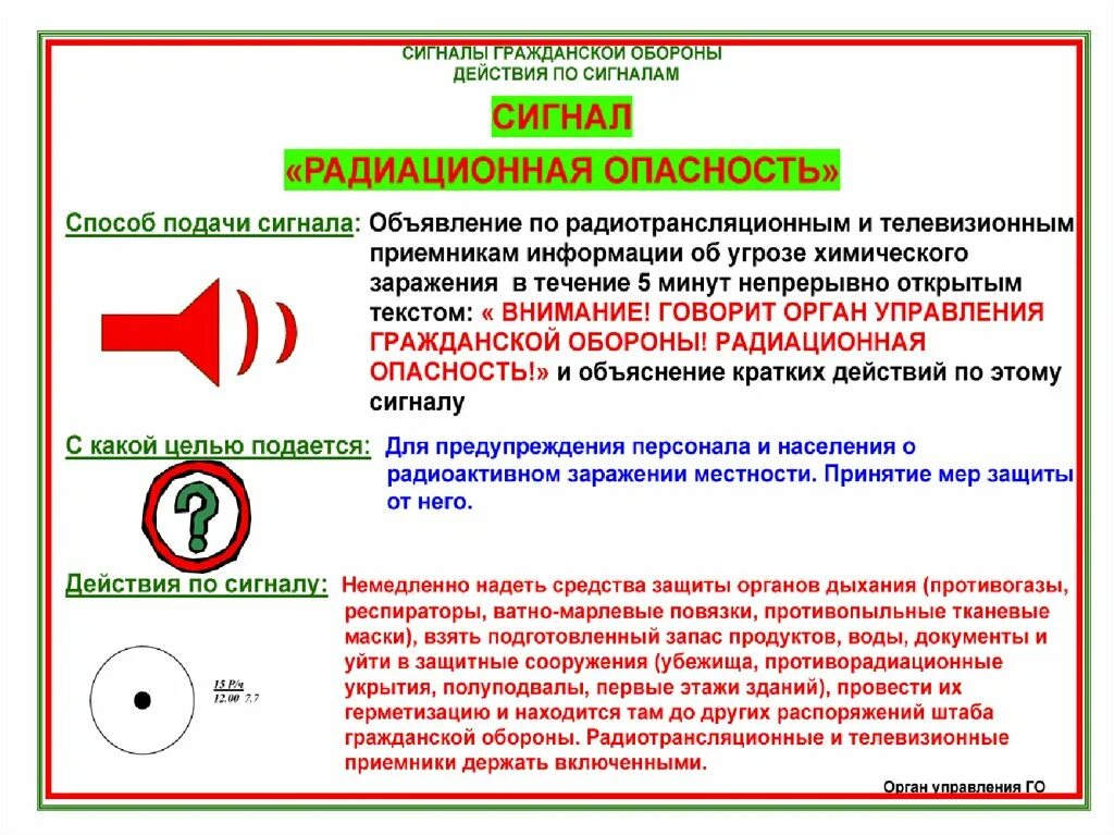 Сигналы гражданской обороны радиационная опасность. Перечислите сигналы оповещения гражданской обороны. Порядок действия при радиационная опасность заражения. Химическая тревога сигнал алгоритм действия. Тексте информационных сообщений о чс