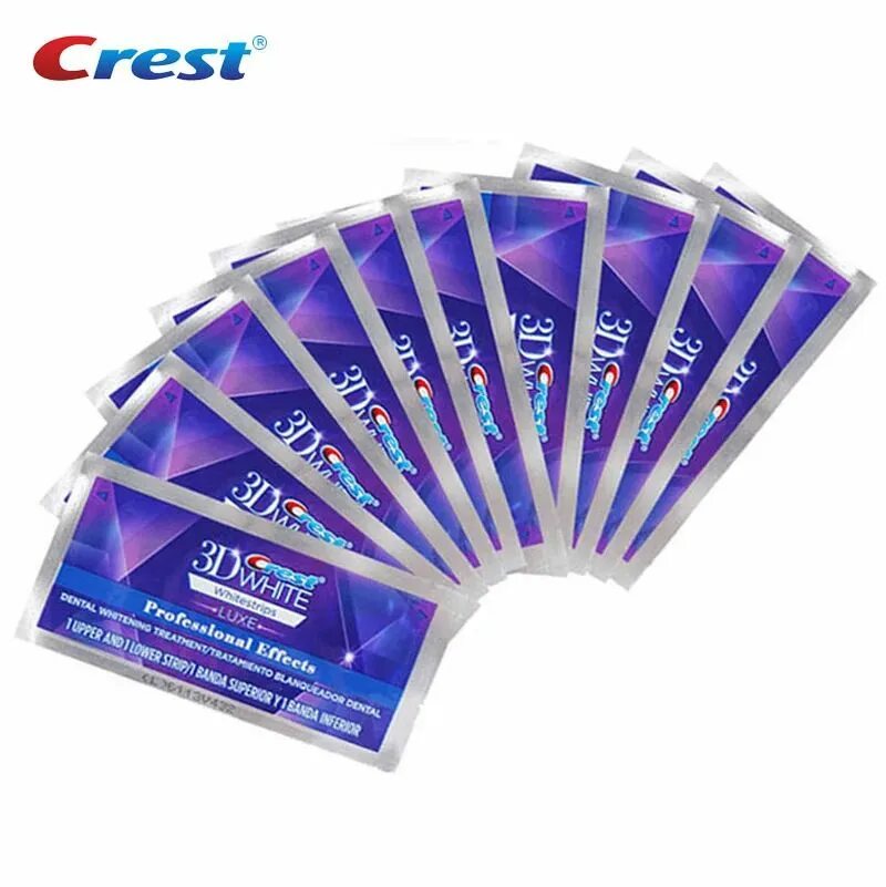 Crest 3d. Полоски на зубы отбеливающие. crest whitening stripes.