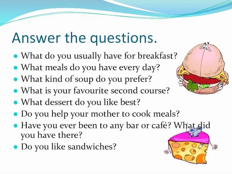 What kind of do you prefer. What do you prefer. What do you prefer questions. What do you prefer game. What do you usually have for Breakfast.