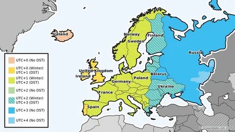 Переход времени в европе 2024