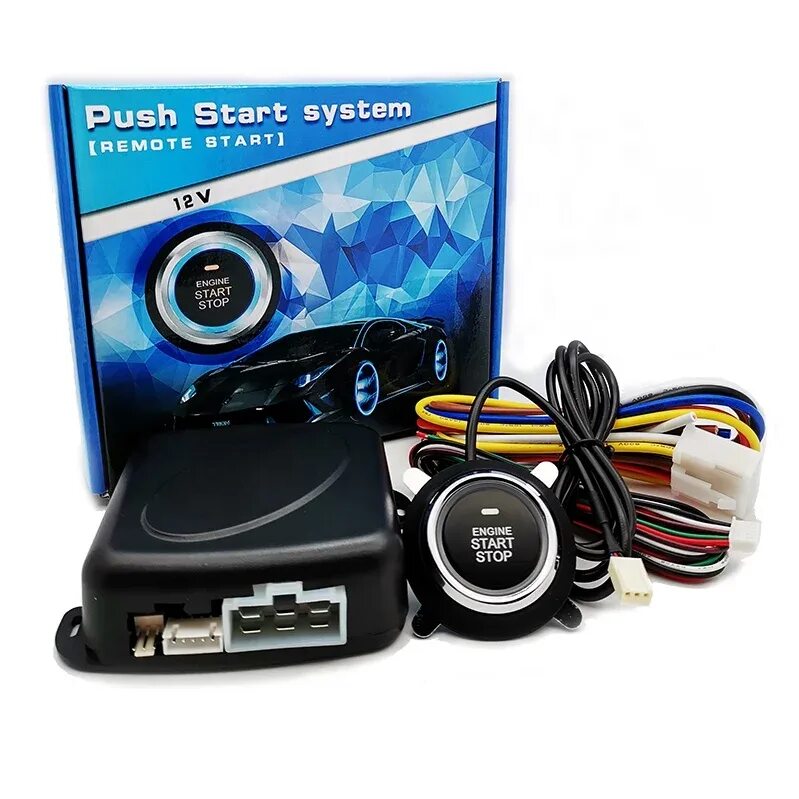 Push stop. Сигнализация smart start system. пуш старт. установка smart start system на автомобиль. push start system q6a.