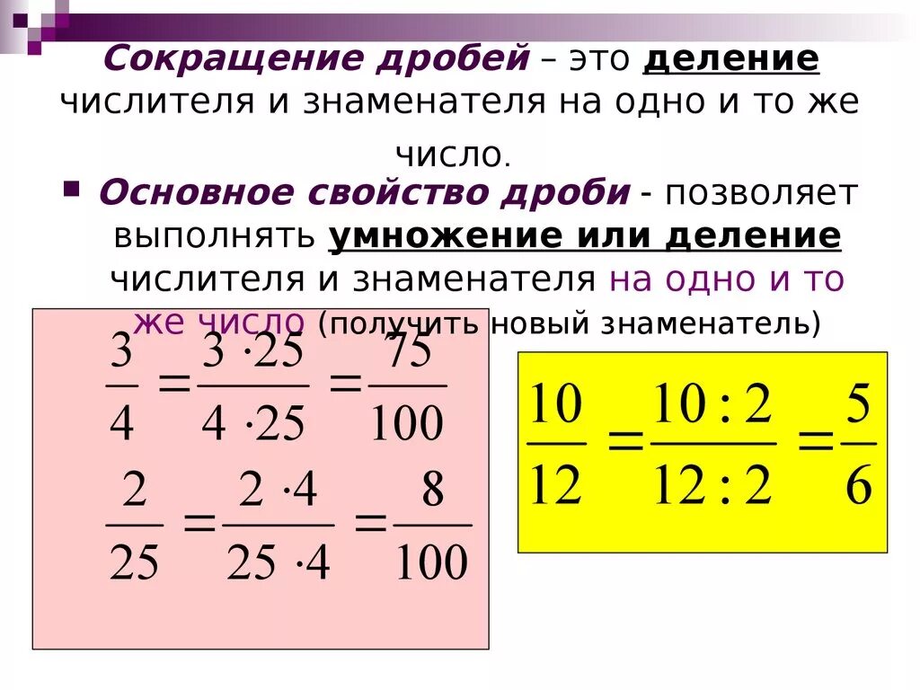 Правило сокращения дробей. Как сделать сокращение дробей 6 класс. Сокращение десятичных дробей дробей правило. Как сокращать дроби 5 класс.