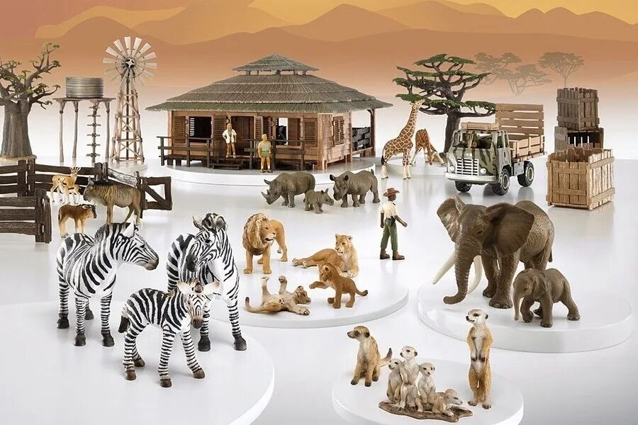 Дикие животные купить. Шляйх сафари набор. Шляйх Африка. Игровой набор шляйх сафари. Плеймобил зоопарк.