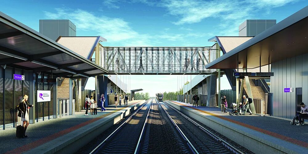 Iron roads. Pedestrian Overpass. Pedestrian Overpass Bridge. Railway Overpass. Pedestrian Precinct.