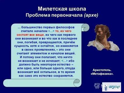 Фалес проблема первоначала
