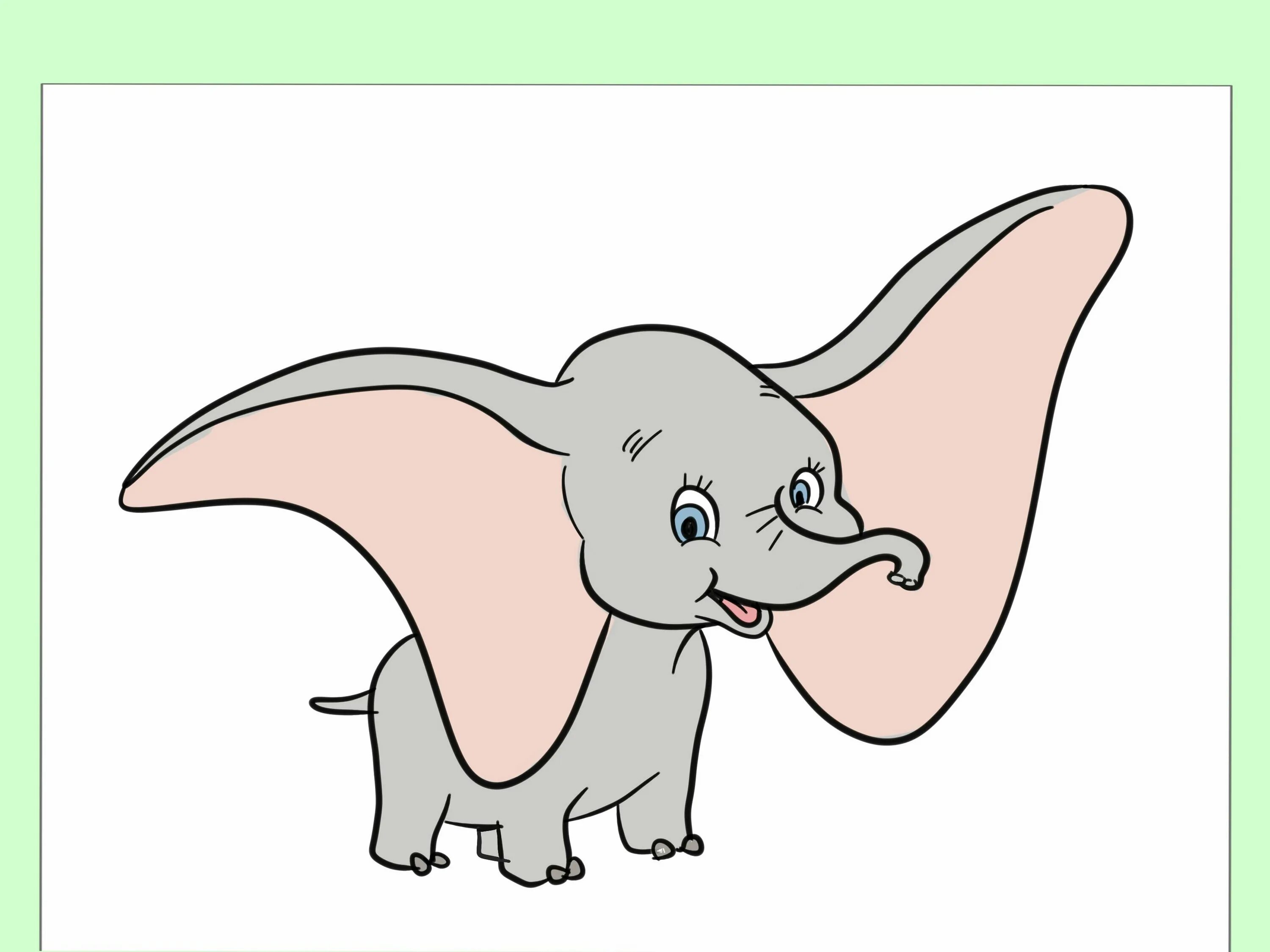 Слоненок Дамбо. Уши слона. Слоник Дамбо. Слоник с большими ушами.