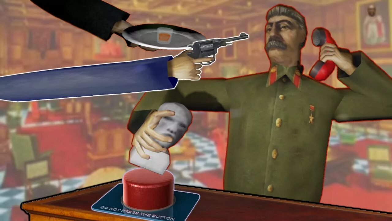 Calm down stalin. Игра про Сталина. Игра про Сталина и кнопку. Сталин VR.