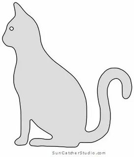 Шаблон кошки из бумаги