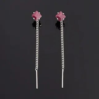 Серьги серебро 925 протяжки