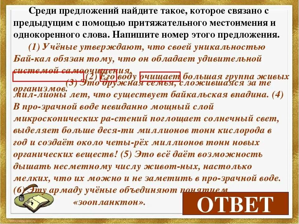 Предыдущем предложении