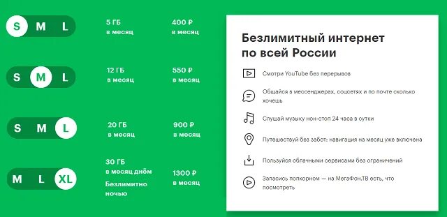 Мегафон трафик интернета на телефоне