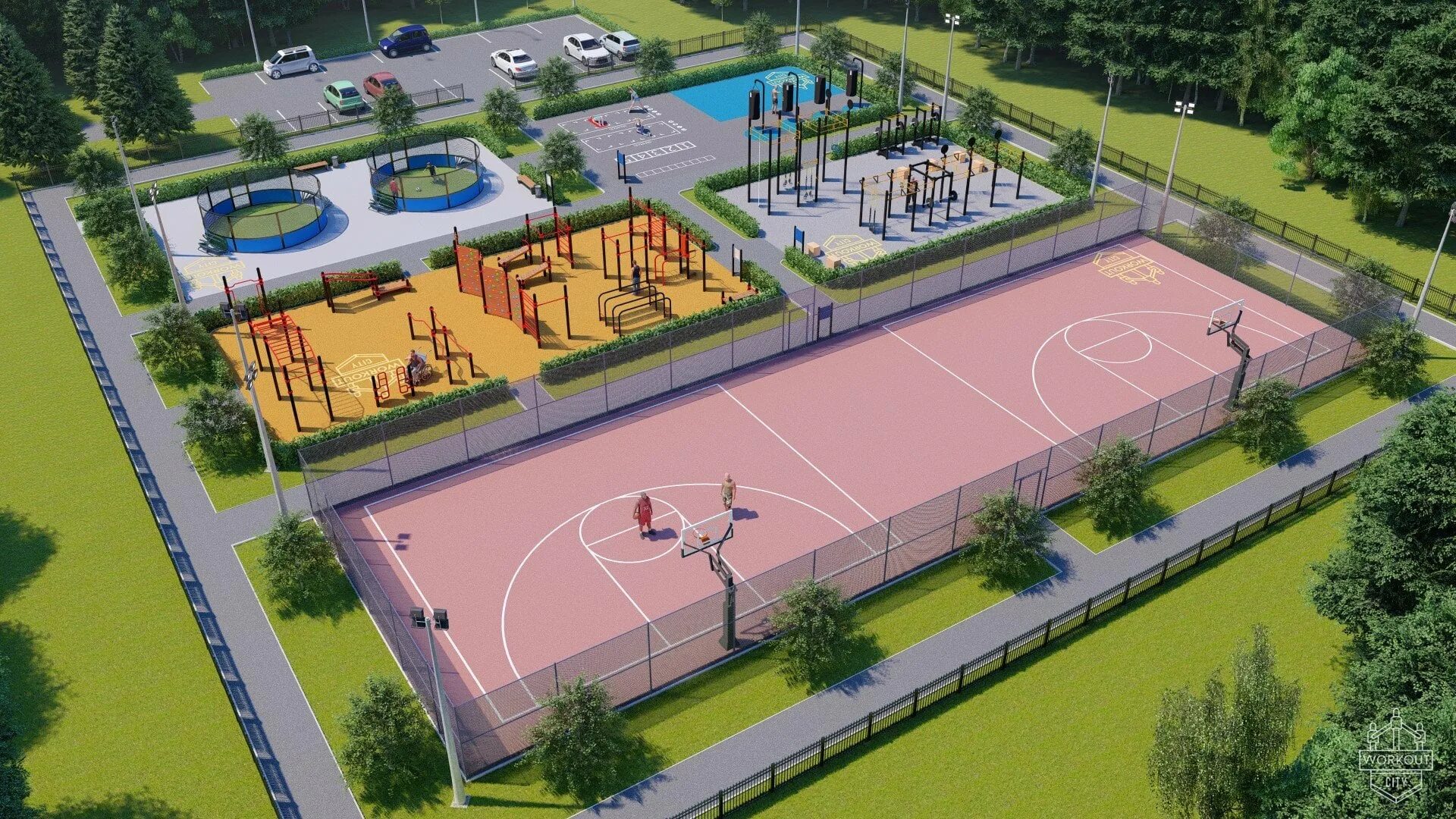 Озеленение спортивных площадок. Проект спортивной площадки. Школьные спортивные сооружения. Многофункциональная спортивная площадка