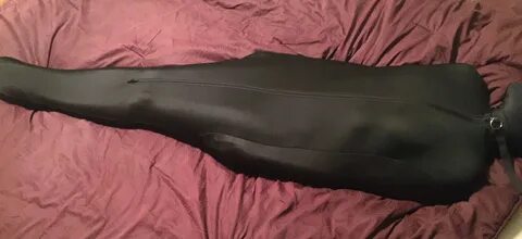 Self Bondage Spandex Sleepsack Mature image 0.