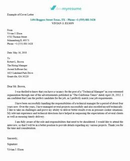 Written job application letters