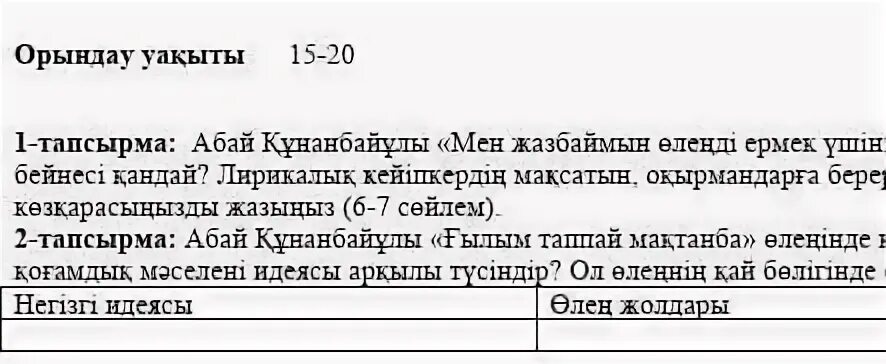 Ғылым таппай мақтанба абай құнанбаев текст