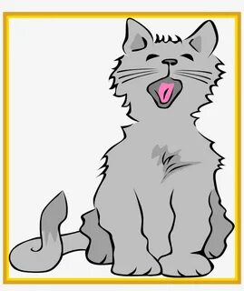 Cartoon cat сделал мяу