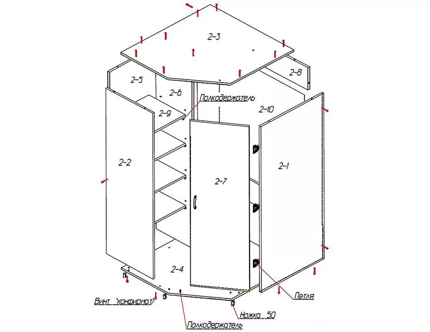 Сборка углового шкафа видео. Схема сборки для навесного углового кухонного шкафа. Угловой шкаф 800х800 чертеж. Схема сборки верхнего углового кухонного шкафа. Угловой шкаф Фруттис схема сборки.