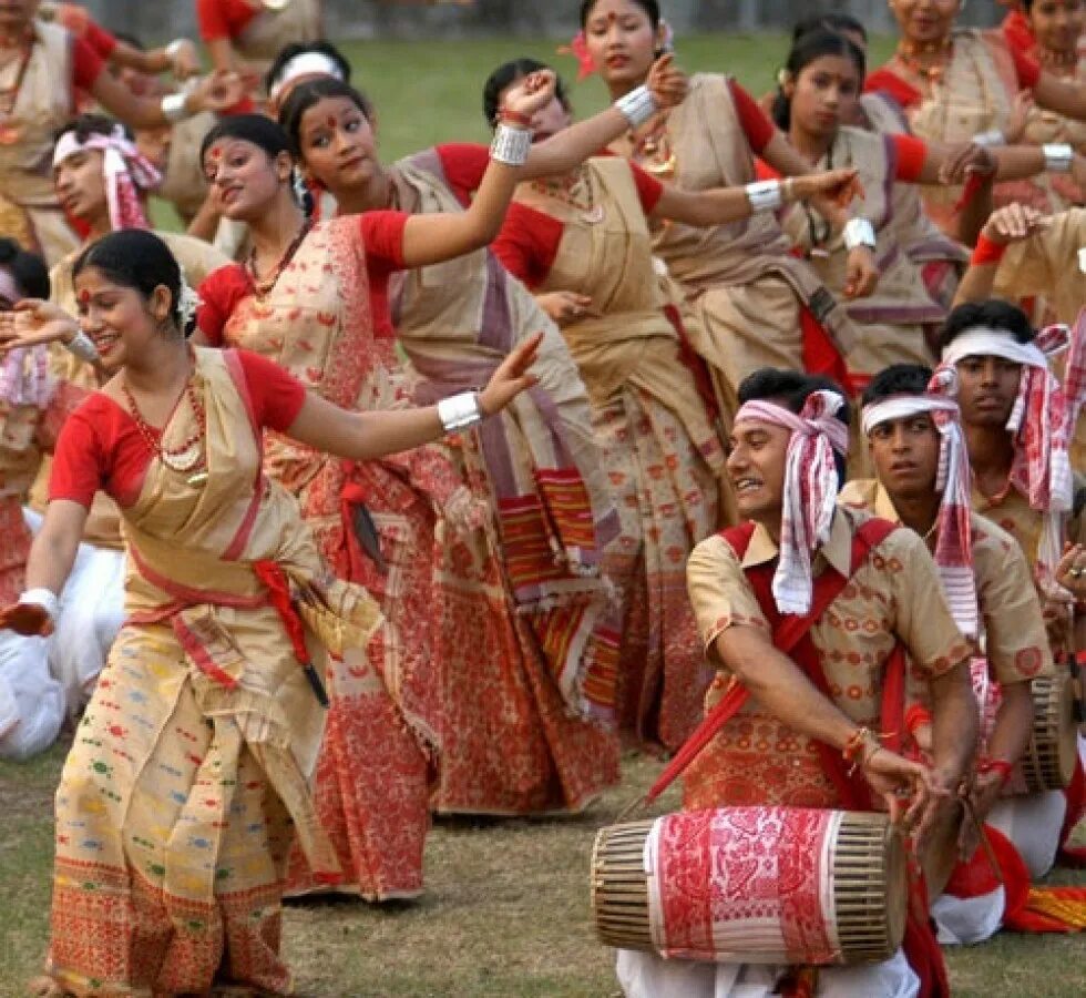 Индийский народ 6. Начало солнечного нового года (Bohag Bihu) - Индия. Культура Индии. Народные танцы Индии. Индийский фольклор.