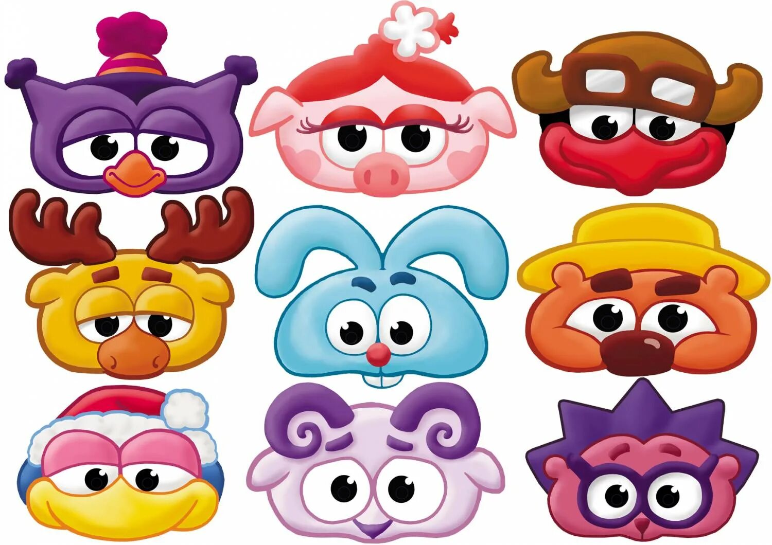 аппликация из бумаги. заготовки для аппликаций малышам. смешарики копатыч в маске. раскраска «смешарики». раскраска смешарики копатыч.