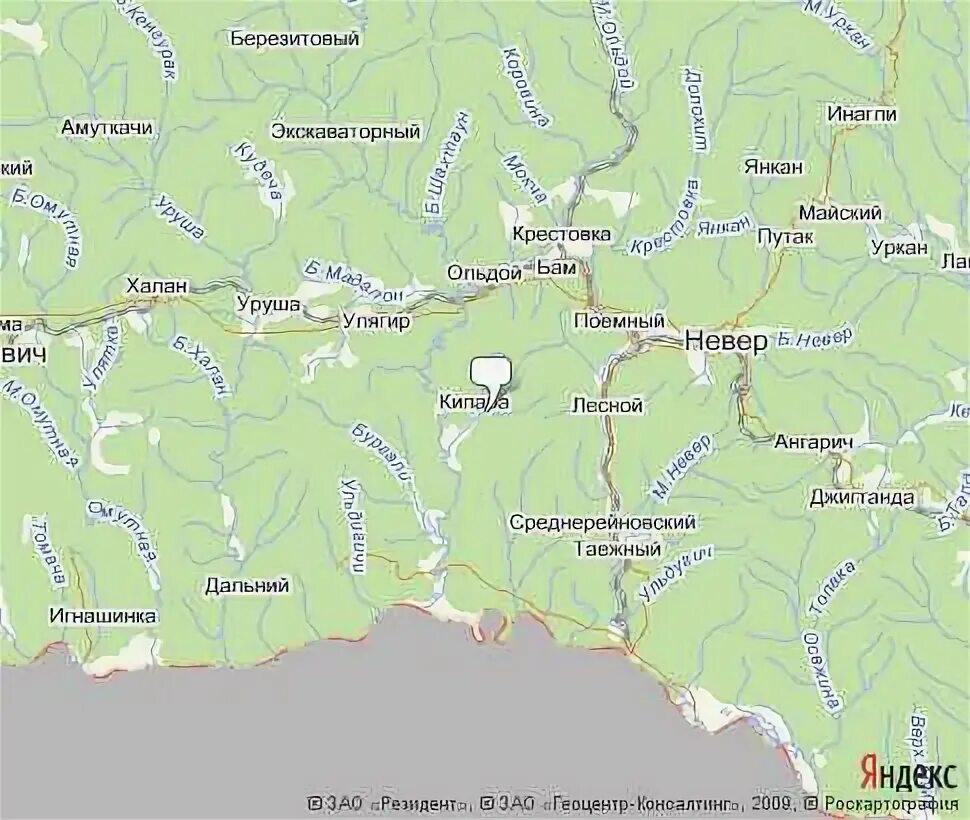 сковородино на карте