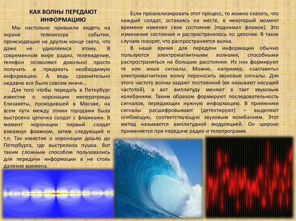 Что переносит волна. Как волны передают информацию. Волна это процесс. Сложная волна. Волна переносит информацию пример.