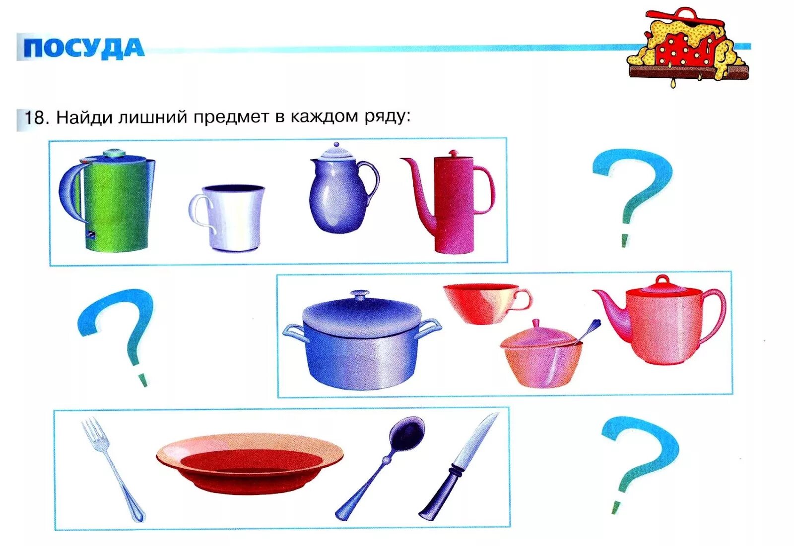 Игра средняя группа посуда