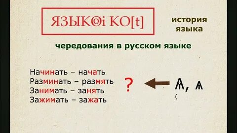 Заниматься чередующийся корень