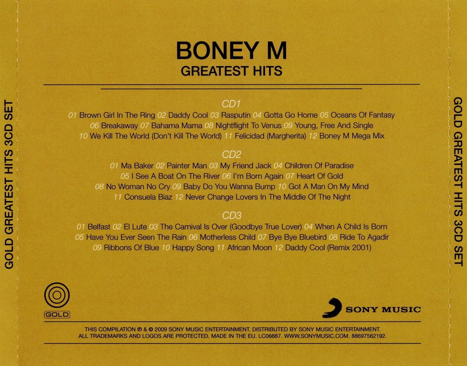 Boney m brown girl. Boney m Gold 3 CD. Boney m. Greatest Hits 2009. Boney m Greatest Hits обложка. Boney m Gold альбом.