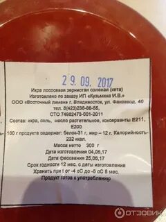 Икра рыбы состав